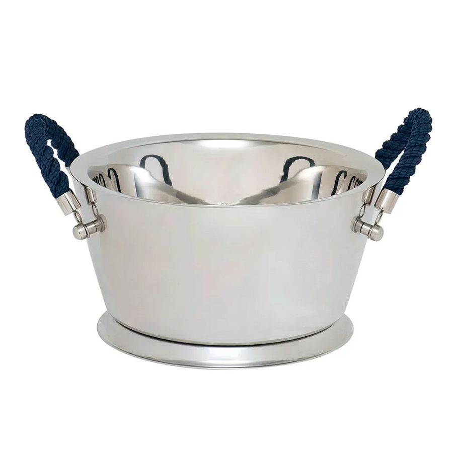 Rimini Champagne Cooler with Blue Rope Handle