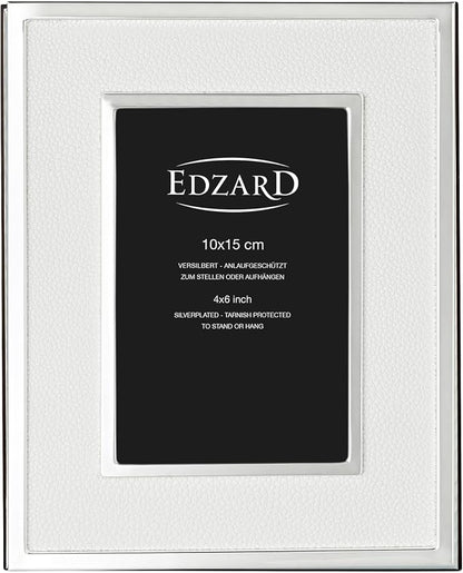 Edzard Alvito Photo Frame, White (10x15 cm), Silver-Plated