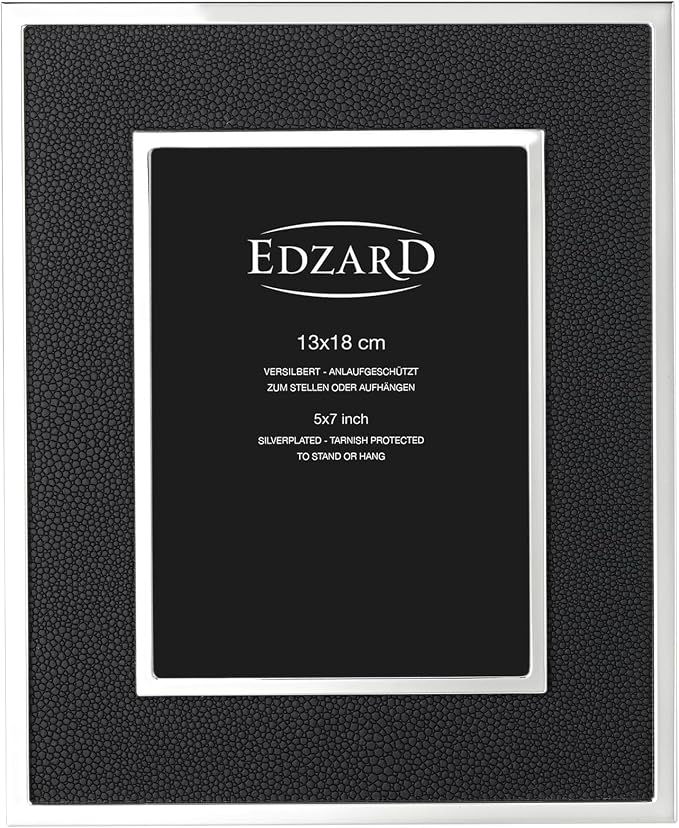 Edzard Alvito Photo Frame, Black (13x18 Cm), Silver-Plated