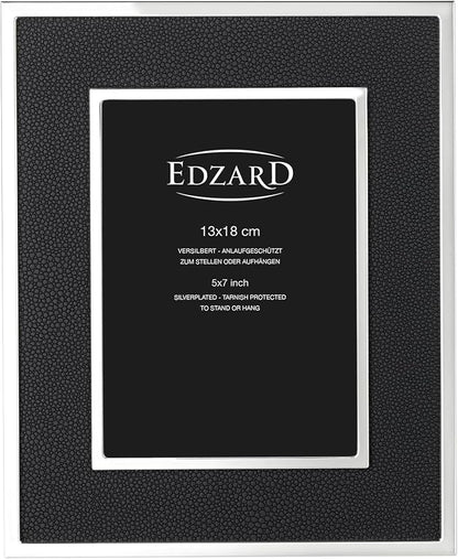 Edzard Alvito Photo Frame, Black (13x18 Cm), Silver-Plated