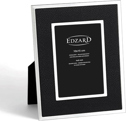 Edzard Alvito Photo Frame, Black (10x15 Cm), Silver-Plated