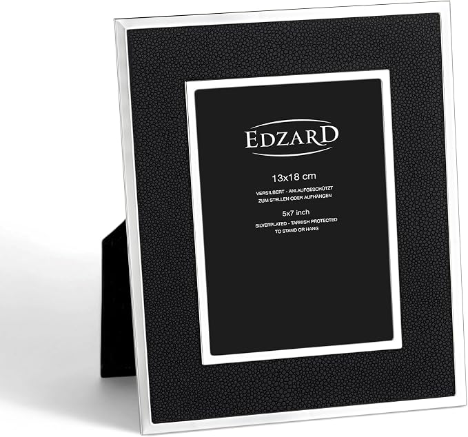 Edzard Alvito Photo Frame, Black (13x18 Cm), Silver-Plated