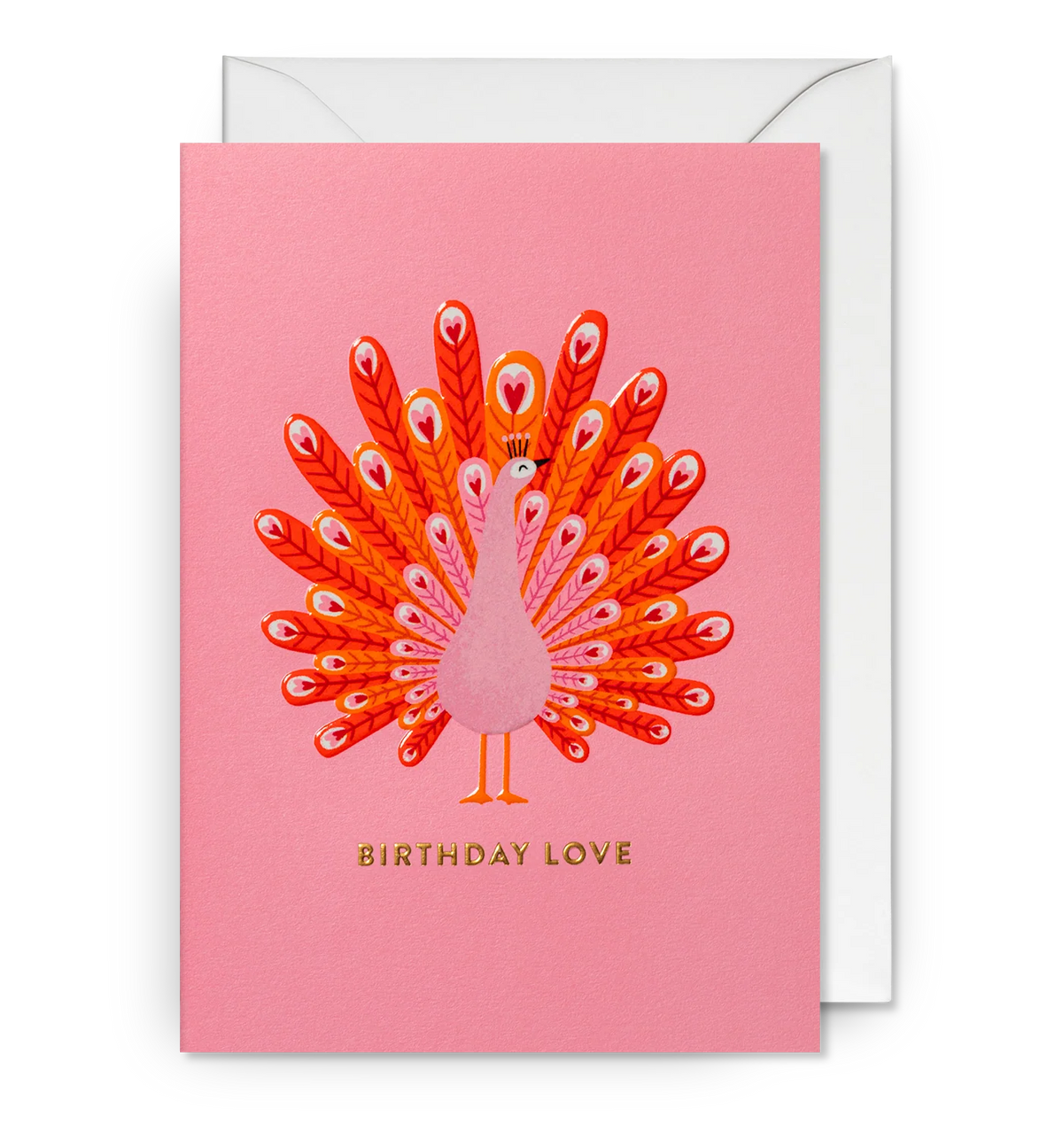Ruby Taylor Pink Peacock Love Birthday Card