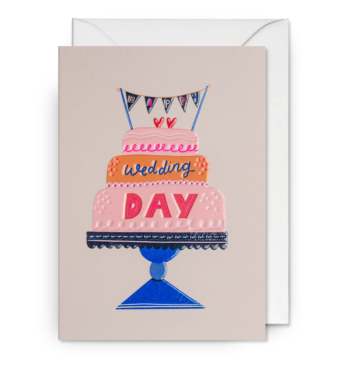 Jessica Smith Happy Wedding Day Decorative Cake greeting card by Klang Und Kleid