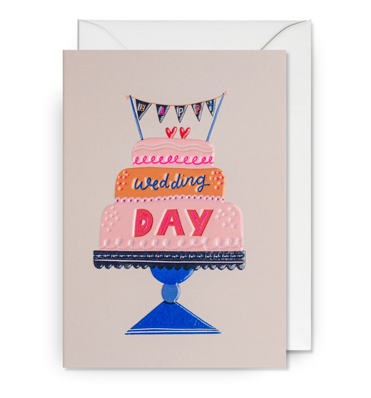Jessica Smith Happy Wedding Day Decorative Cake Greeting Card