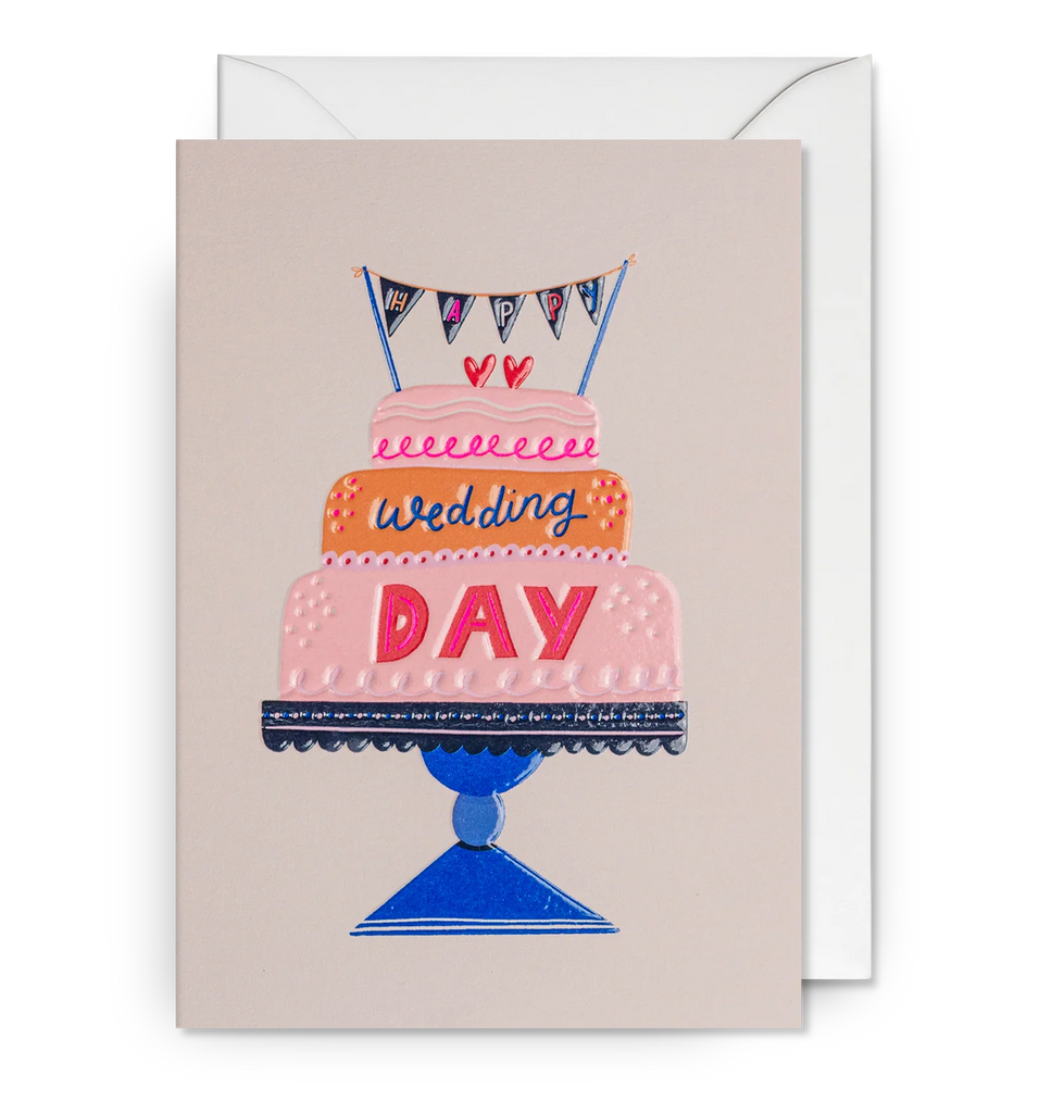 Jessica Smith Happy Wedding Day Decorative Cake Greeting Card