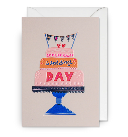 Jessica Smith Happy Wedding Day Decorative Cake Greeting Card