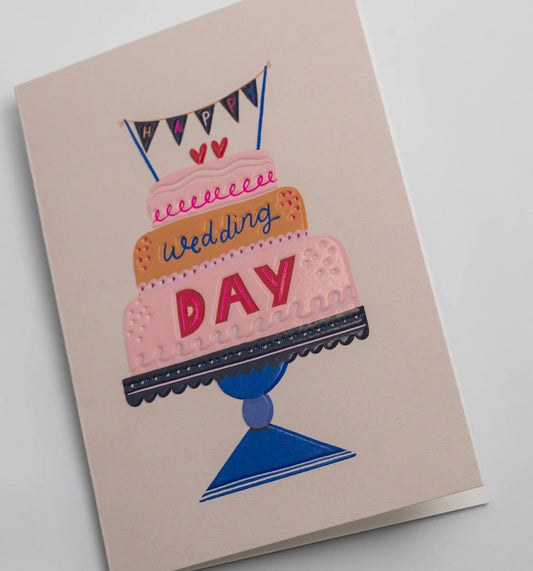 Jessica Smith Happy Wedding Day Decorative Cake Greeting Card