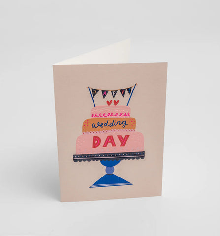 Jessica Smith Happy Wedding Day Decorative Cake Greeting Card