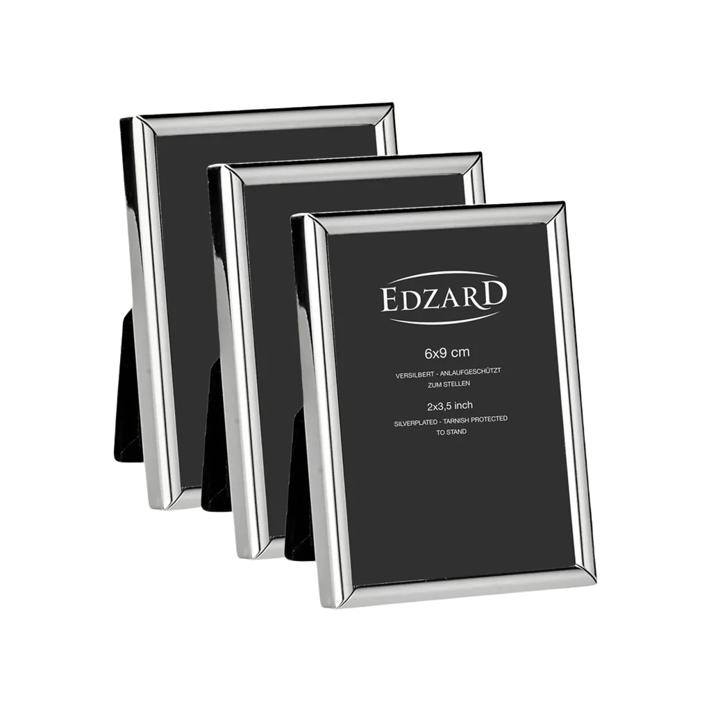 Edzard Genua set of 3 silver-plated picture frames 6x9 cm