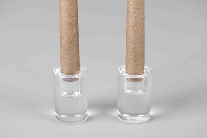 Rasteli clear glass taper candle holder