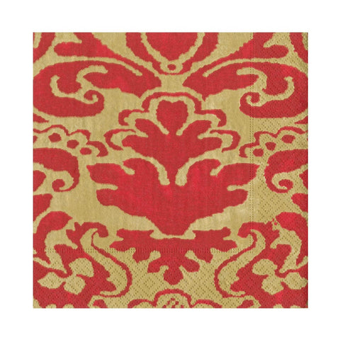 Caspari Lunch Napkin Red Palazzo