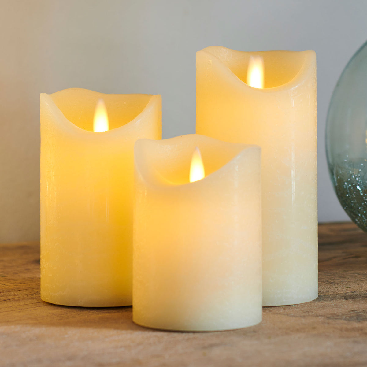 Sirius Sara Pillar Candle Lamps (Set of 3)