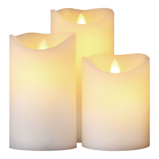 Sirius Sara Pillar Candle Lamps (Set of 3)