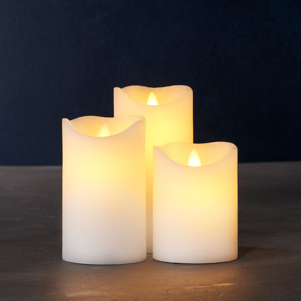 Sirius Sara Pillar Candle Lamps (Set of 3)