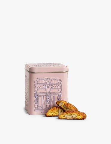 Prato Biscuits with Almonds in Pink Tin
