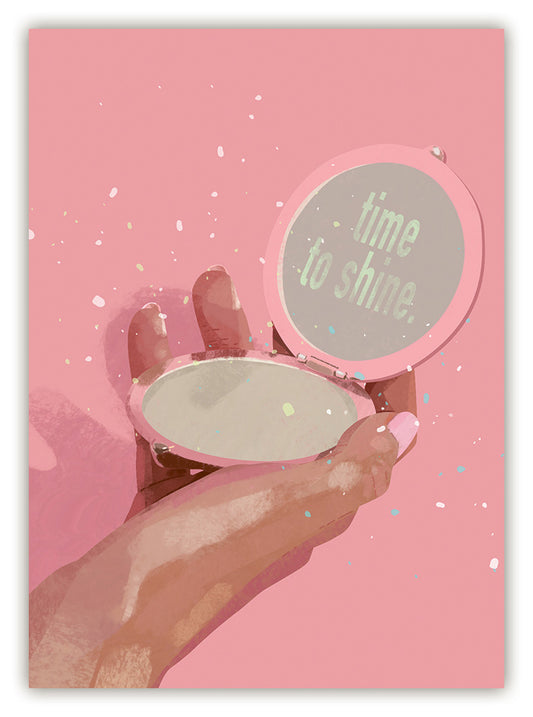 ACTE - Hand Mirror “Time To Shine Postcard