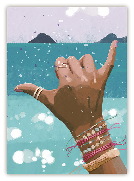 ACTE - Shaka Hand Sign Postcard