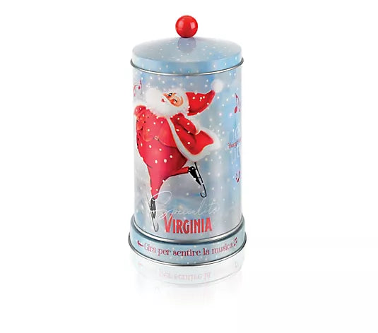 Virginia Amaretti Christmas on Ice Collection Carillon Music Player Tin Panettone