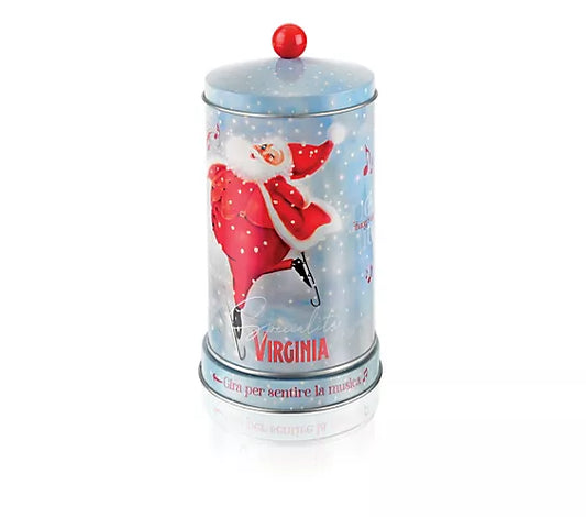 Virginia Amaretti Christmas on Ice Carillon Music Player Tin Panettone