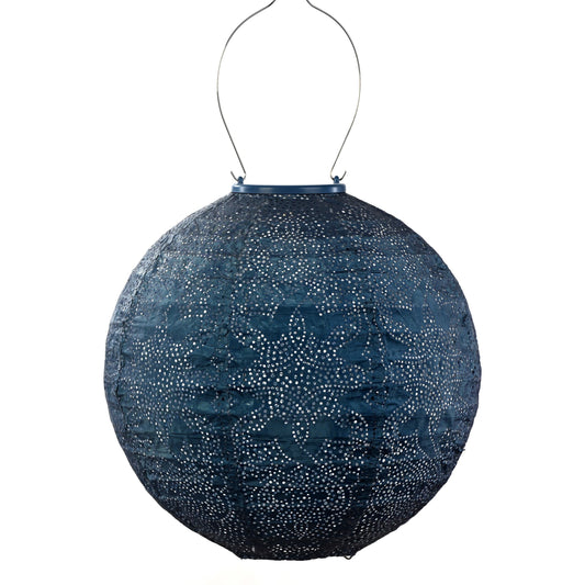 Lumiz Marrakesh Petrol Round LED Solar Lantern