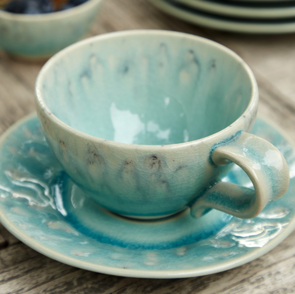 Maderia Tea Cup & Saucer in Blue - 25 cl