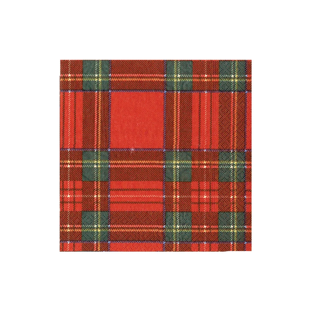 Caspari Royal Plaid Napkin
