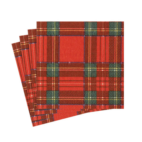 Caspari Royal Plaid Napkin