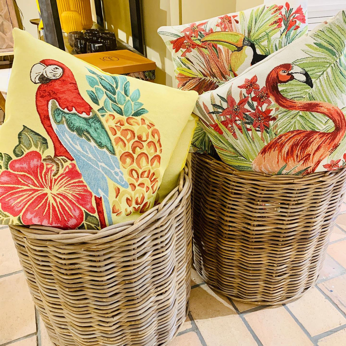 Tropical Birds Cushion Cover, view 4