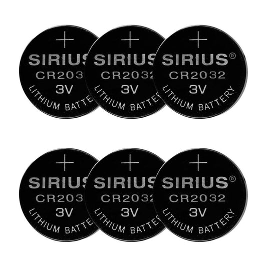 Sirius DecoPower CR2032 Batteries (Set of 6)