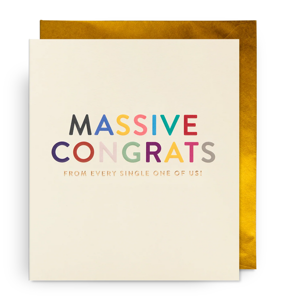 Postco From Every Single One of Us! Large Congratulations Card
