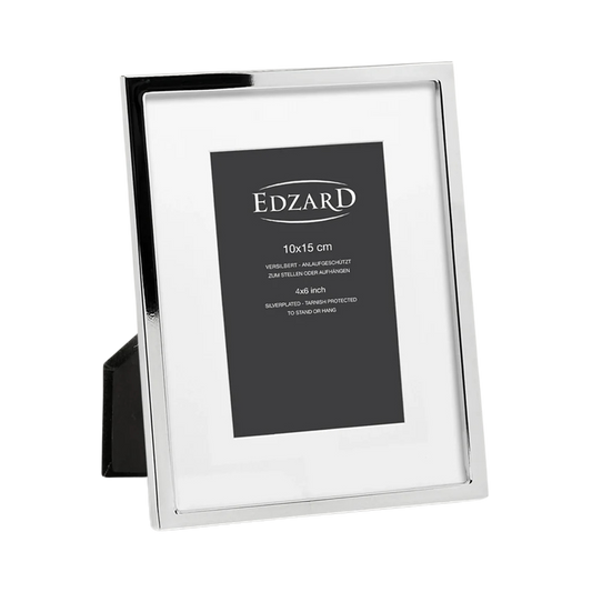 Edzard Rivoli Picture Frame (10x15 cm), silver-plated with velvet backing