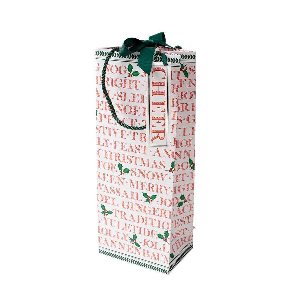 Caspari Yuletide Cheer Bottle Bag