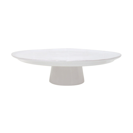 Aparte Footed Plate in White