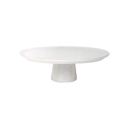 Aparte Footed Plate in White