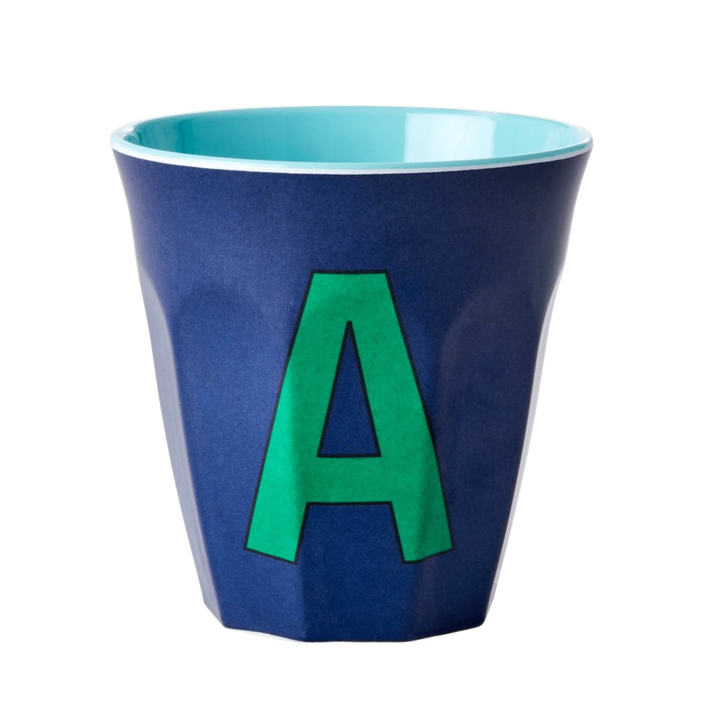 Rice Melamine Cup 250ml - Boy Plain Alphabet