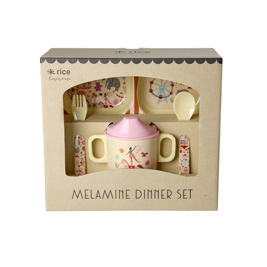 Rice Fun Fair Melamine Baby Dinner Set in Gift Box