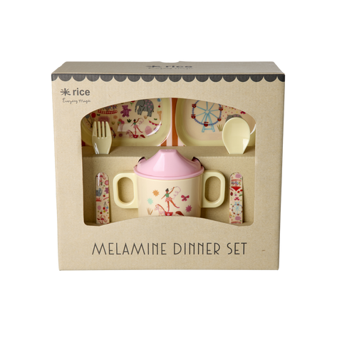 Rice Fun Fair Melamine Baby Dinner Set in Gift Box