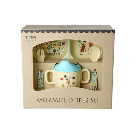 Rice Fun Fair Melamine Baby Dinner Set in Gift Box