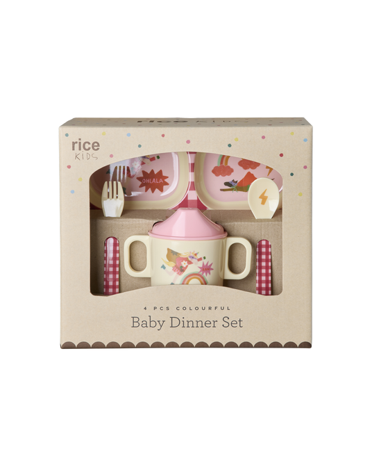 Rice Hero Melamine Baby Dinner Set in Gift Box