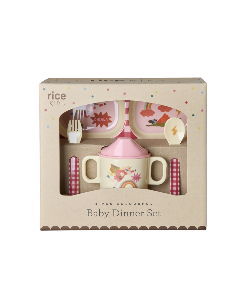 Rice Hero Melamine Baby Dinner Set in Gift Box