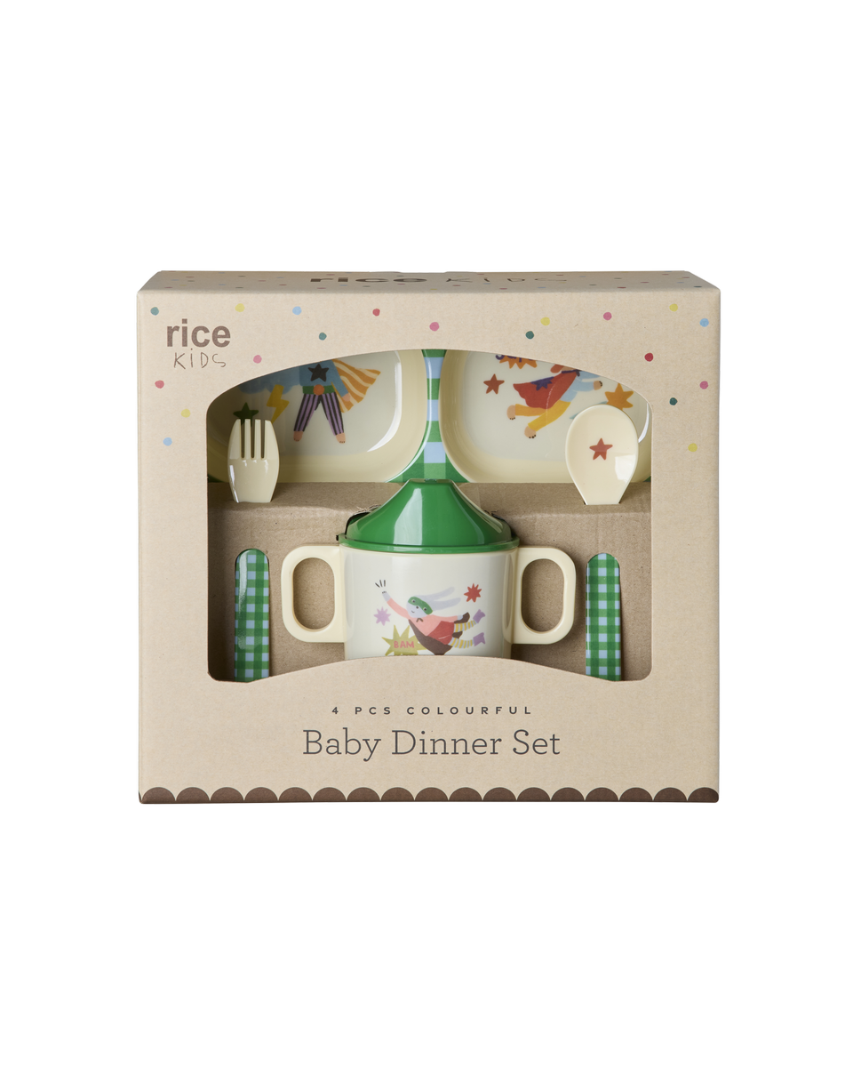 Rice Hero Melamine Baby Dinner Set in Gift Box, view 2