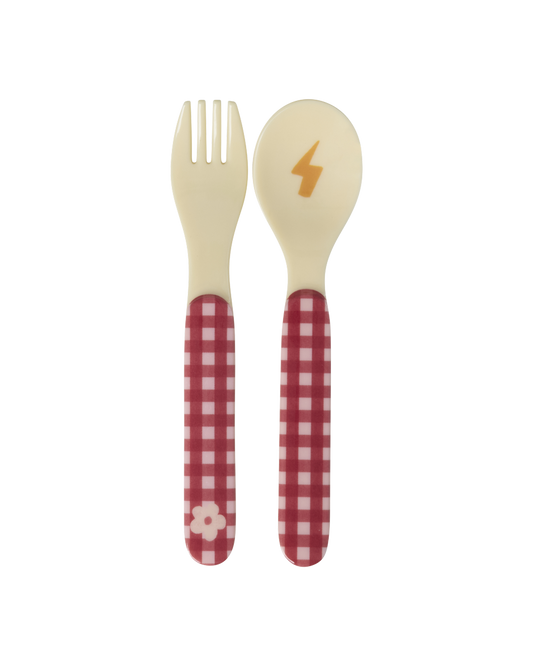 Rice Hero Kids Melamine Spoon and Fork Set