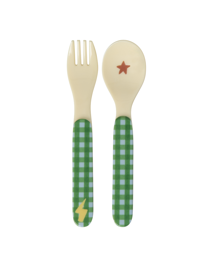 Rice Hero Kids Melamine Spoon and Fork Set