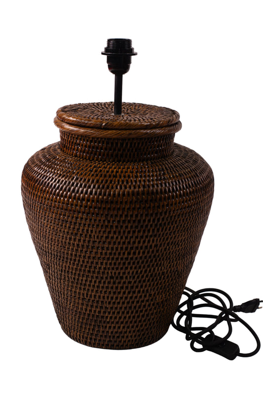 Woven Lampbase in Antique Brown