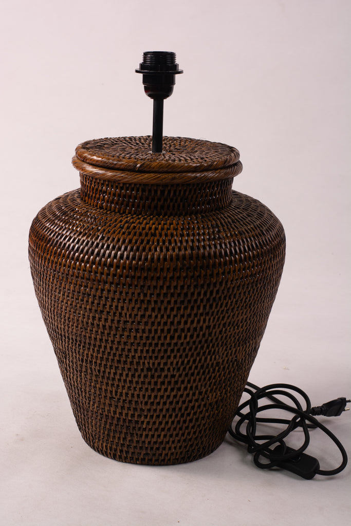 Woven Lampbase in Antique Brown