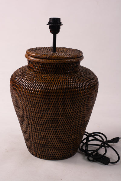 Woven Lampbase in Antique Brown