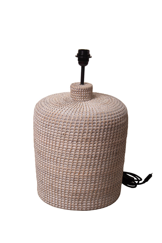 Woven Lampbase in Wash White