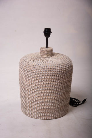Woven Lampbase in Wash White
