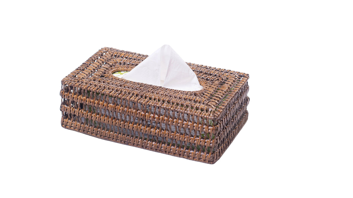 Rattan Lace Rectangular Tissue Box